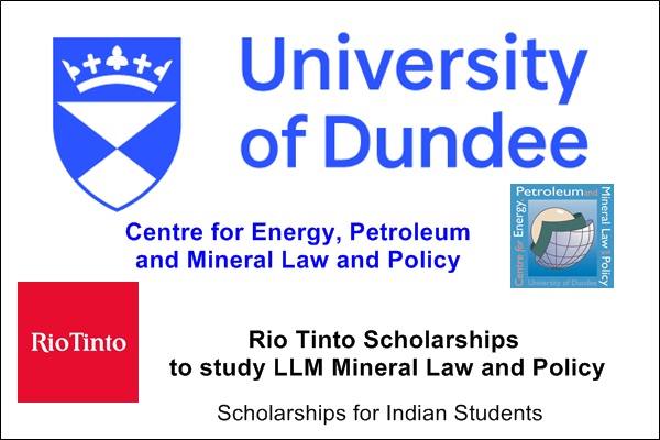 University of Dundee postgraduate scholarships in LLM in Mineral Law and Policy