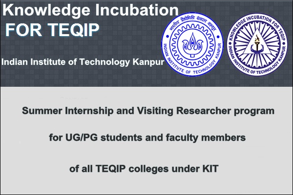 IIT Kanpur Summer Internship and Visiting Researcher scholarship Program