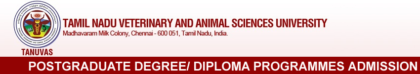 Tamil Nadu Veterinary and Animal Sciences University PG Admissions 2023