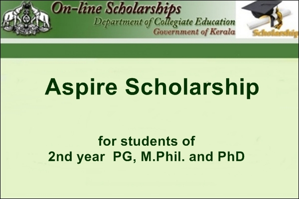 Kerala Directorate of Collegiate Education Aspire Scholarship