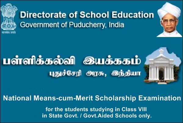 Directorate of School Education, Puducherry National Means-Cum-Merit Scholarship Examination