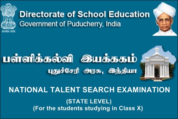 Directorate of School Education, Puducherry National Talent Search Examination